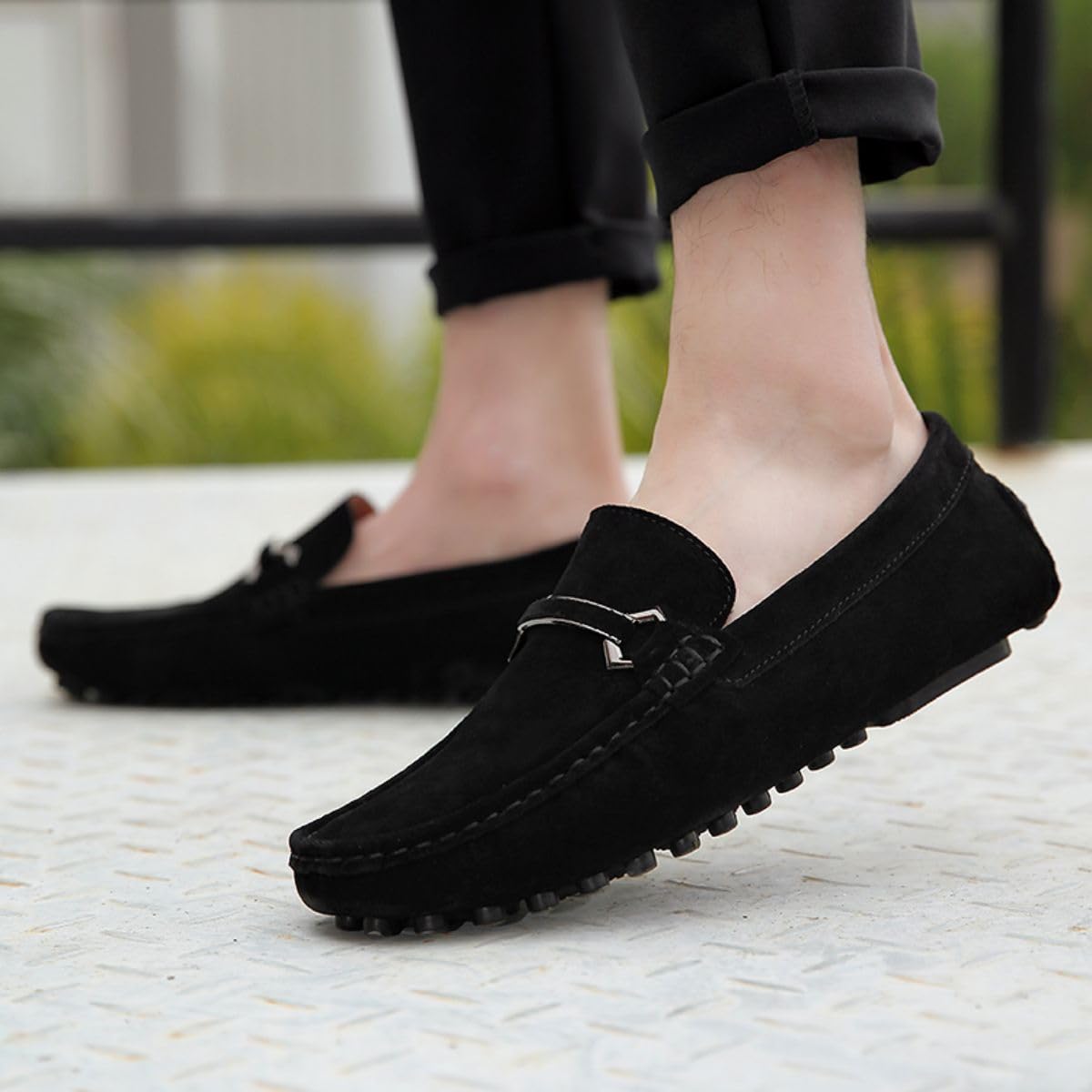 Herren Klassisch Mokassin Fahrende Schuhe Flache Hausschuhe Penny Loafers Weich Komfort Boot Schuhe