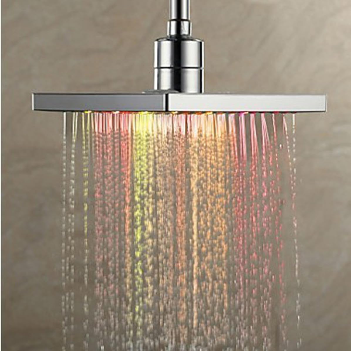 Cabezal de Ducha LED de 8 Pulgadas Cambio de Color Automático