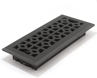 Accord AMFRPWM410 Floor Register with Marquis Design, 4-Inch x 10-Inch(Duct Opening Measurements), Cast Iron Pewter - coolthings.us