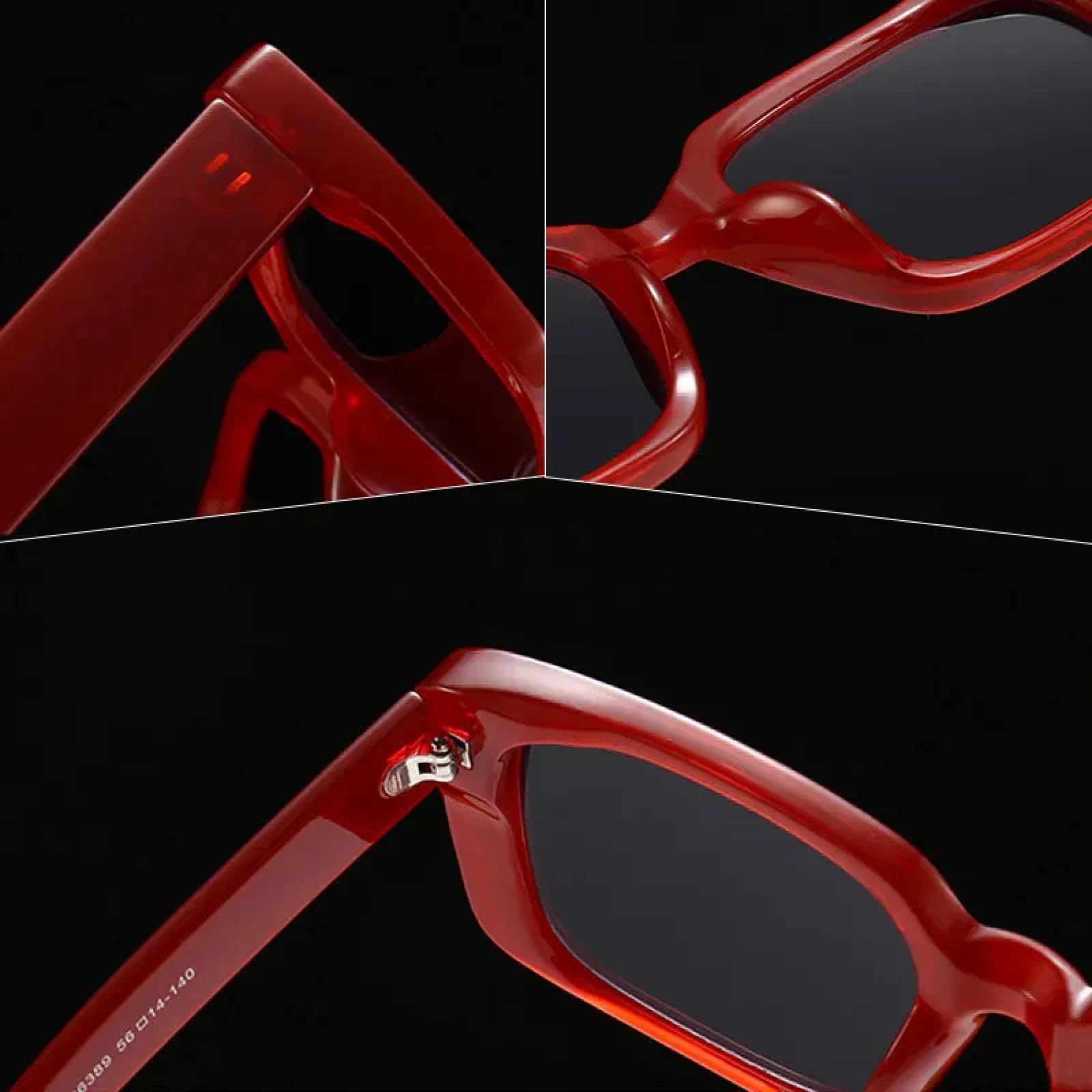 Sonnenbrille Herren Damen Unisex Sonnenbrille Männer Frauen Vintage Rechteck