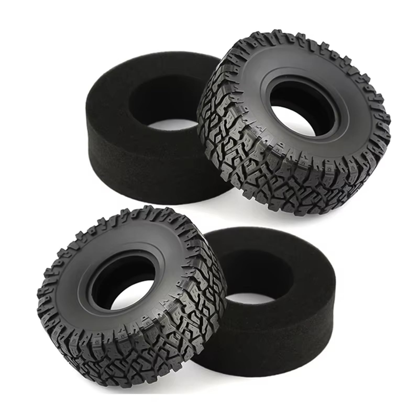 Compatibile Con Traxxas Per TRX4 D90 Per Axial Per SCX10 90046 II III Per Redcat 1/10 RC Crawler Car 120mm 1.9 Pollici Pneumatico In Gomma Ruota Pneumatico RC Ruote Gomma