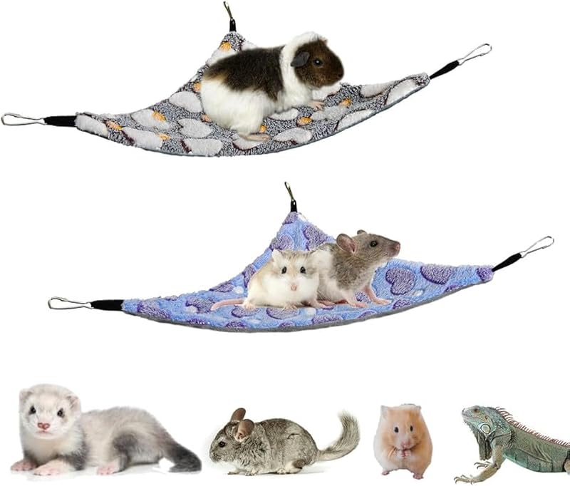 Rede tipo rede para gaiolas de pequenos animais GOMICRAFT com ganchos, 2 unidades