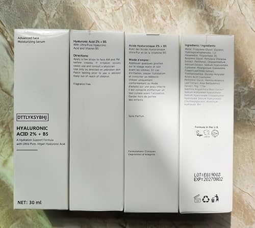 Miniatura 8 de 2% ácido hialurónico +B5 (vitamina) suero para la cara, cuidado de la piel hidratante y voluminosa, antienvejecimiento, tratamiento hidratante para