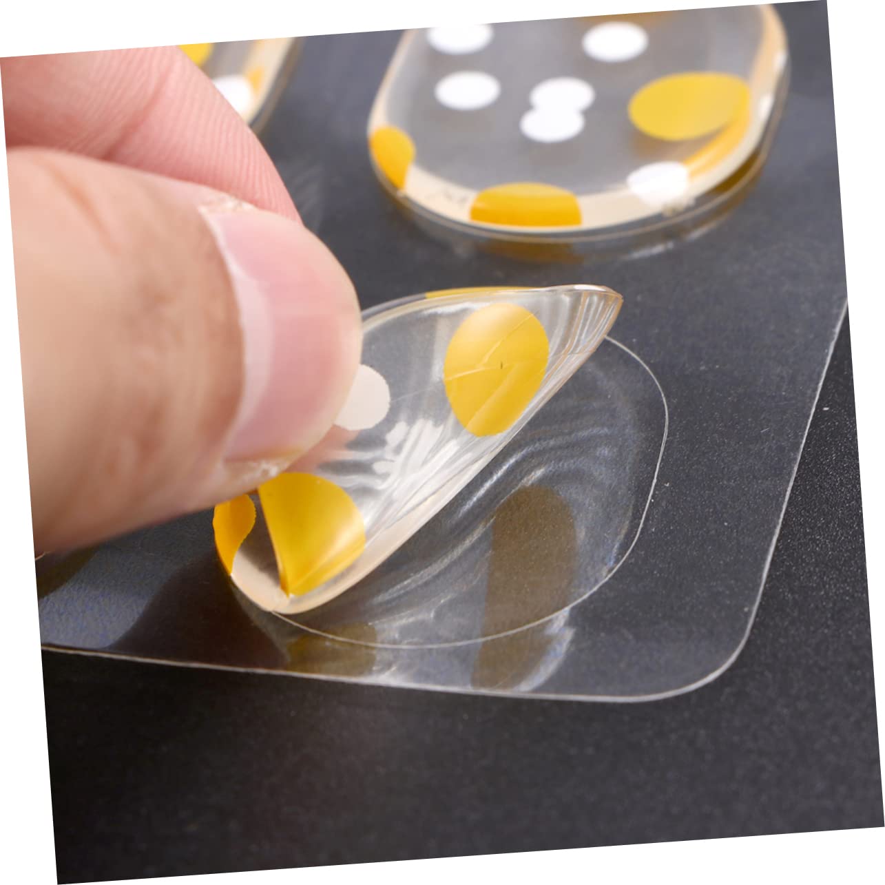 Milisten 6pcs Self Adhesive Silicone Drum Mute Gel Pads Yellow Dots for Tone Control Drum Dampening Easy to Clean