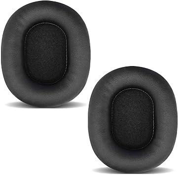 Replacement Ear Pads for Audio-Technica ATH-M50X, Headphone Earpads Cushions Compatible with ATH-M50X, ATH-M50xBT2, ATH-M40X, ATH-M30X, ATH-M20X, ATH-M10 & ATH-MSR7, Ear Covers-Black