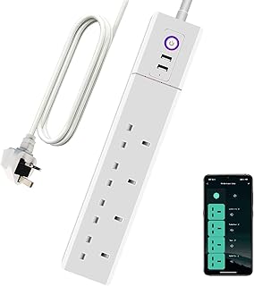 XENON Zigbee Power Strip, Zigbee Surge Protector 16A, Smart Power Strips Individually Switchable Control, Voice/Timing/Remote, Compatible with Alexa Google Assistant, Philillips HUE, Zigbee Tuya Hub