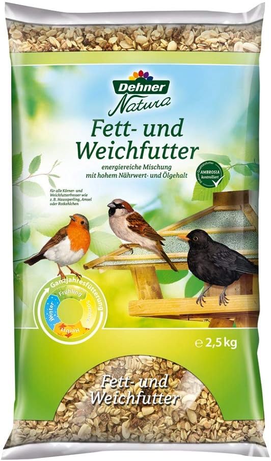 Dehner Natura Wildvogelfutter, Fett- und Weichfutter, 2.5 kg