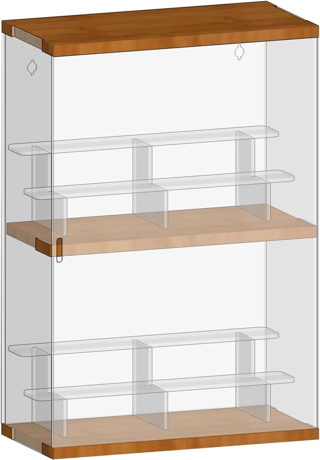 Acrylic Storage Display Case, Acrylic Display Case For Collectibles, Dolls, Statues, Clear, 30x15x22.5-44.3cm((LxWxH)30x15x44.3cm)