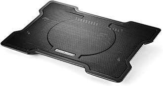 NotePal X-Slim Ultra-Slim Laptop Cooling Pad with 160mm Fan (R9-NBC-XSLI-GP),Black X-Slim