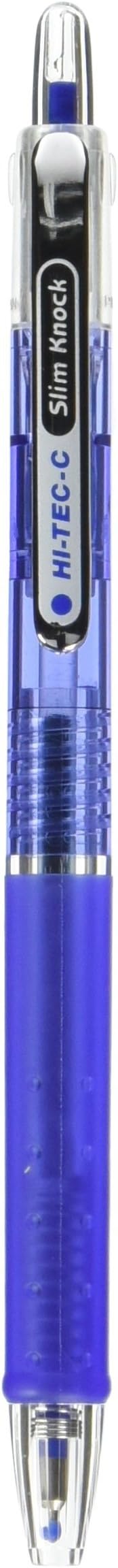 Pilot Hi-Tec-C Slim Knock 0.3 mm Gel Ink Pen, Blue Ink (LHS-20C3-L)