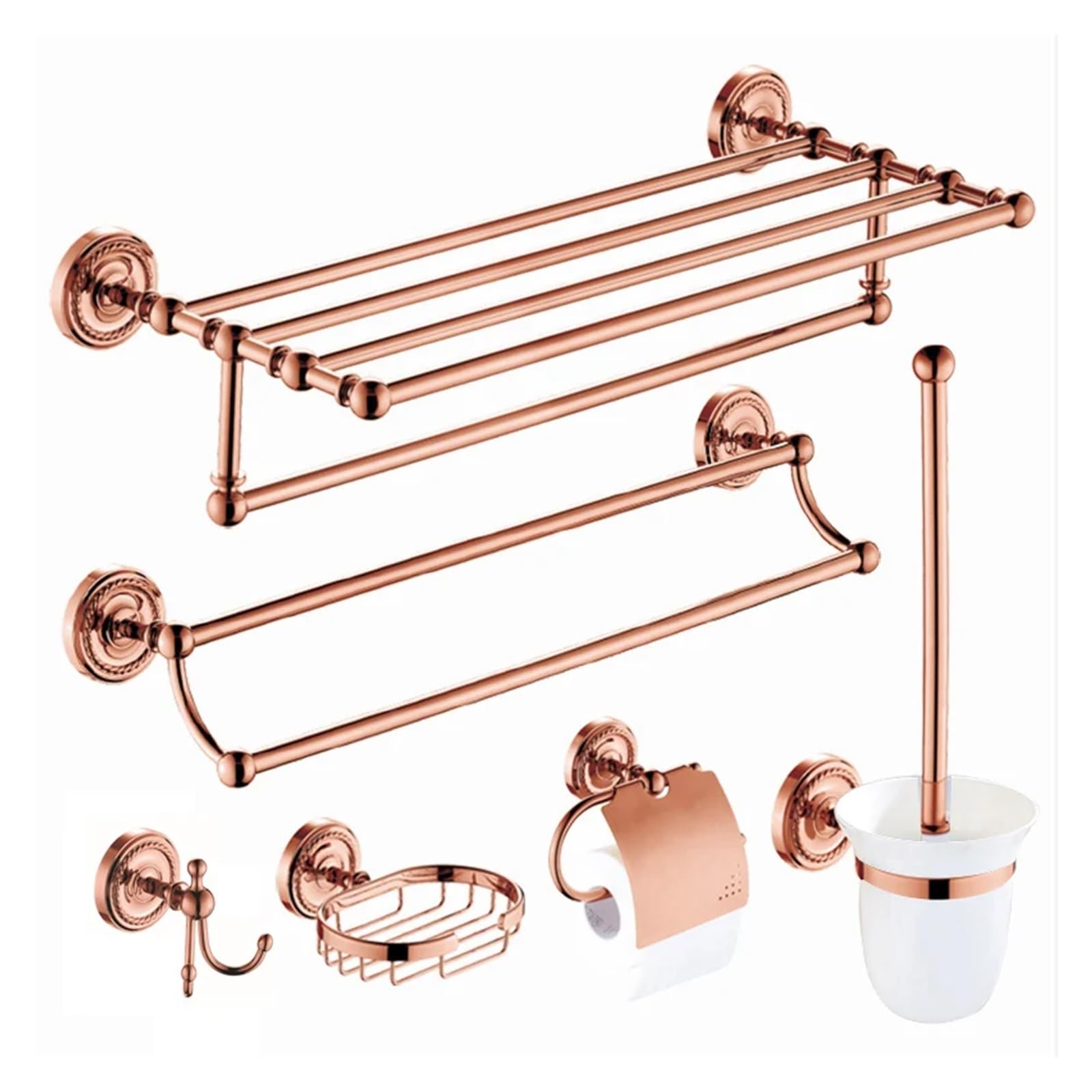Juego de Accesorios baño latón Macizo, Gancho for Bata, portarrollos, toallero, aro for Toalla, Juegos para baño y Cocina(Soap Dish)
