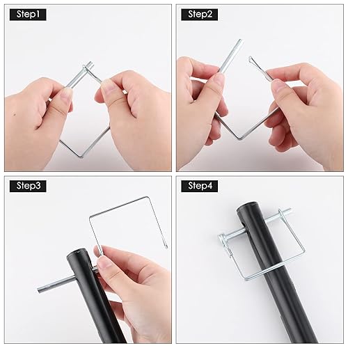 Miniatura 4 de Kenning 30 pasadores de acoplador cuadrados para remolque, 14 pulgadas x 2-34 pulgadas, eje de bloqueo de toma de fuerza, pasador de seguridad,