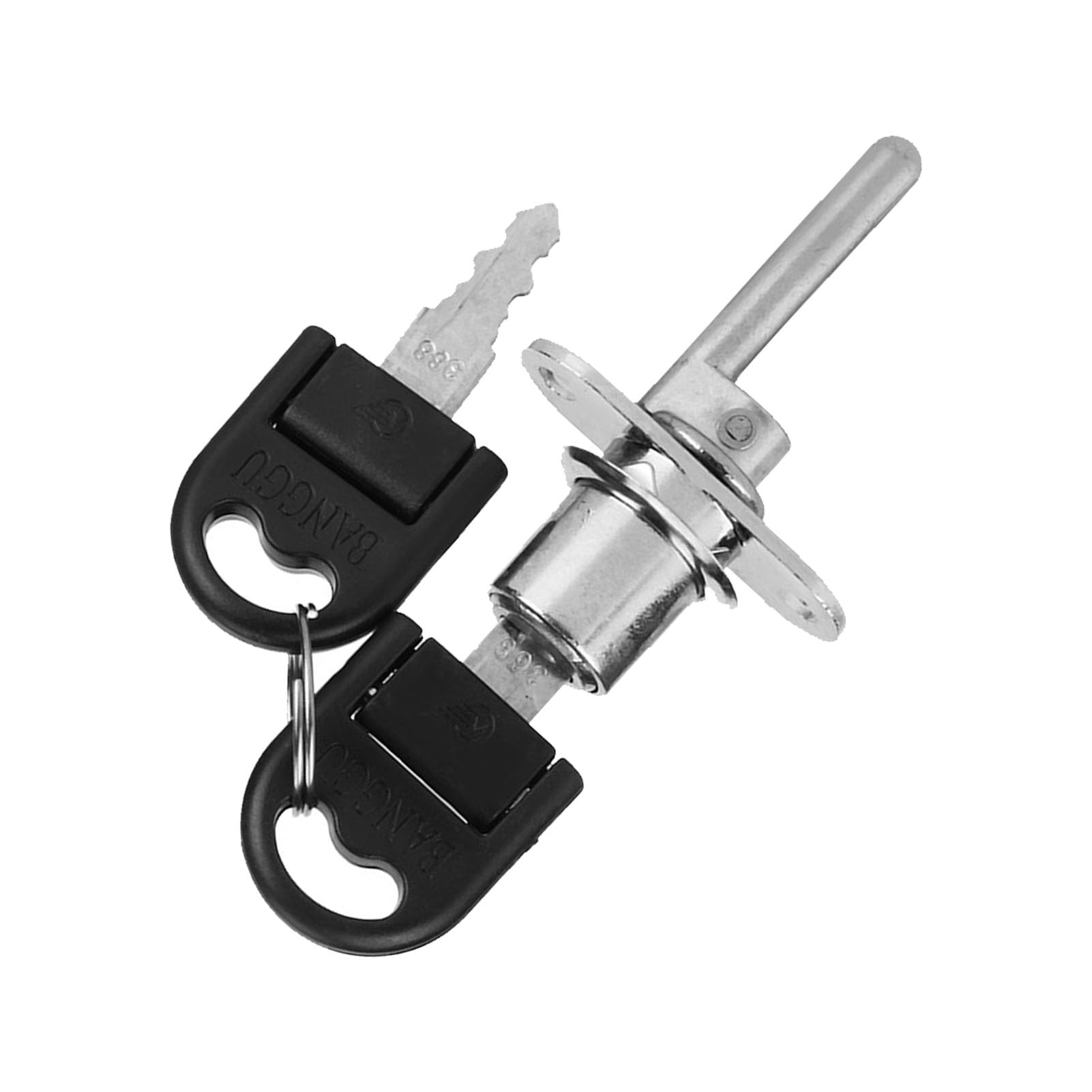 Vitrinenschloss Aus Zinklegierung Mit 2 Schlüsseln - Für Glastüren 3-6mm