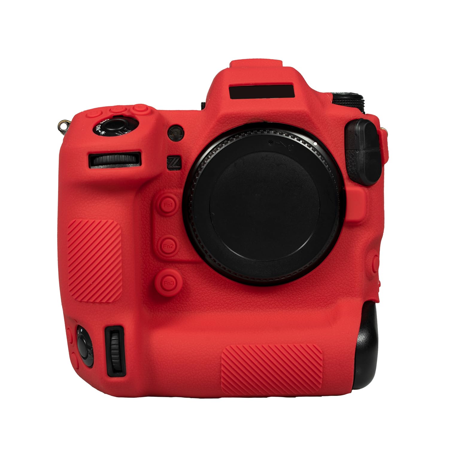 STSEETOP Camera Case for Nikon Z9 - Protective Silicone DSLR Skin Cover, Detachable Cage, Shockproof, Dustproof (Red)