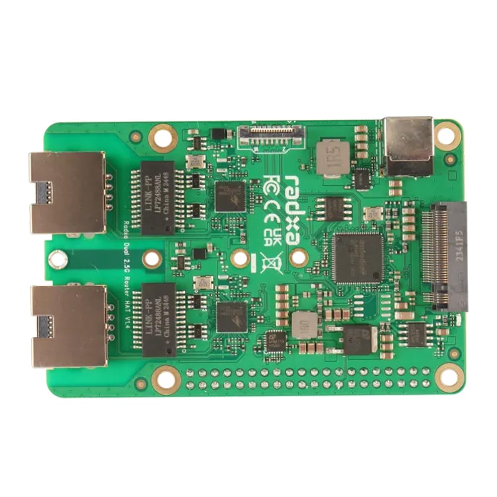 Raspberry Pi 5 Dual 2.5G Routeur HAT, carte d'extension réseau et stockage tout-en-un