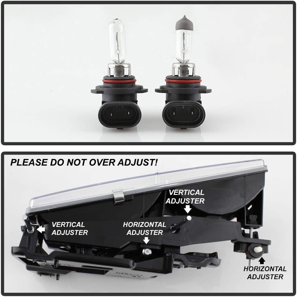 AKKON - For 1994-1998Chevy C/K Series Silverado Suburban Tahoe Pickup Truck Smoked Lens Headlight + LED Bumper + Corner Lamp Set