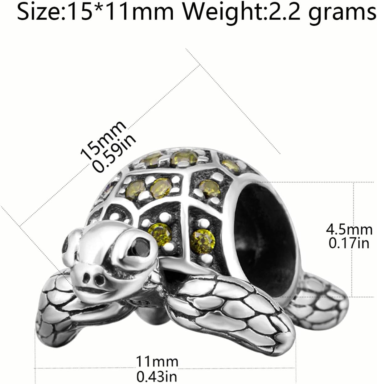 925 Sterling Silver Tortoise Sea Turtle Charm for Pandora Charms Bracelet - Animal Pet Anniversary Birthday (A) - Image 2