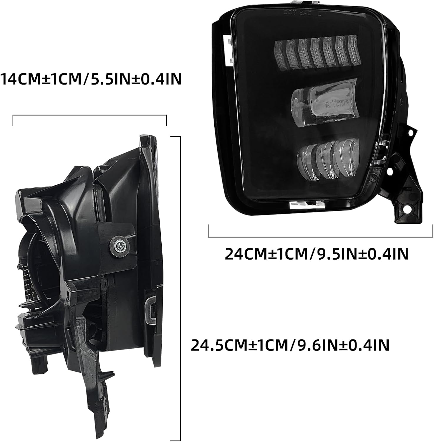 LED&DRL Fog Light fit for 2013-2018 Dodge Ram 1500 Pickup 2019-2021 Ram 1500 Classic Pickup with Daytime Running Lights Turn Signal Light Bumper Driving Lamps New Version