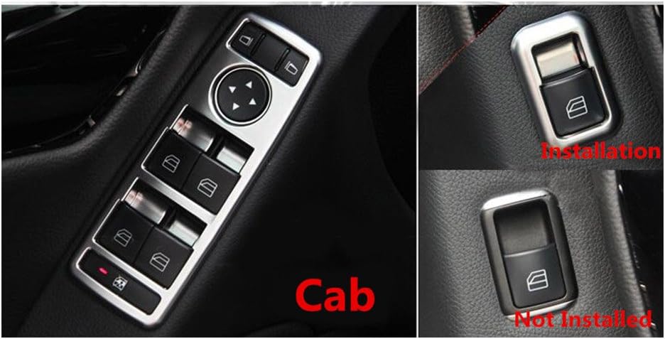 Interior Door Window Switch Chrome Cover Trim fits Tesla Model S 2014-2015