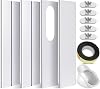 SIKADEER Universal Window Seal Kit for Portable Air Conditioner of Exhaust Hose 5.1 Inch Diameter with Coupler Adjustable AC Vent Kit PVC Seal for Sliding Window