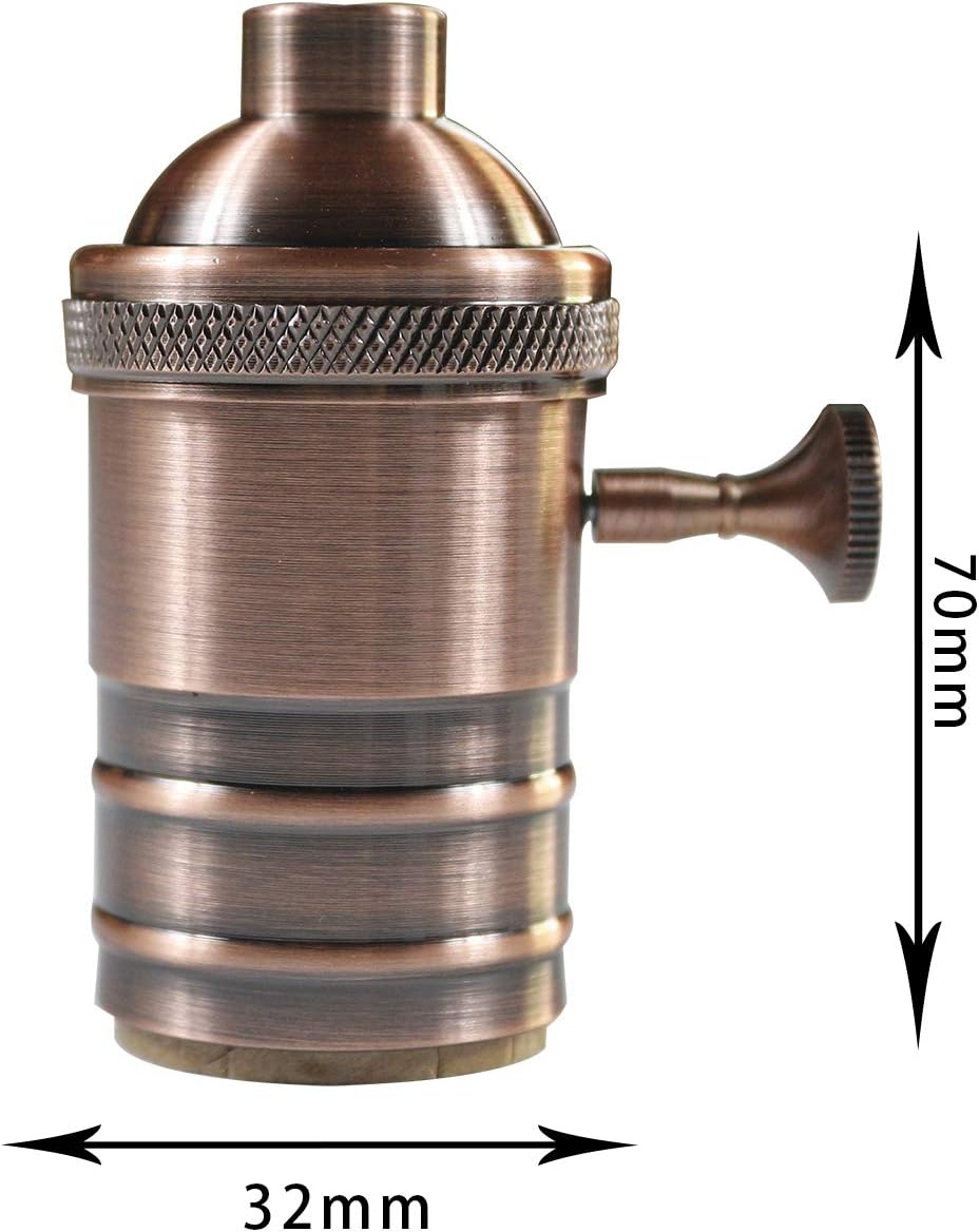 Black Friday - 60% OFF Edison Vintage Light Socket Lamp Holder E26 E27 with Switch ON/Off Brass Finish Lighting Accessories Removable Turn Knob, for Retro Edison Bulb Pendent Hanging Light Wall Scone DIY(Bronze)-6 pack Flash Deals - 40% OFF Edison Vintage Light Socket Lamp Holder E26 E27 with Switch ON/Off Brass Finish Lighting Accessories Removable Turn Knob, for Retro Edison Bulb Pendent Hanging Light Wall Scone DIY(Bronze)-6 pack