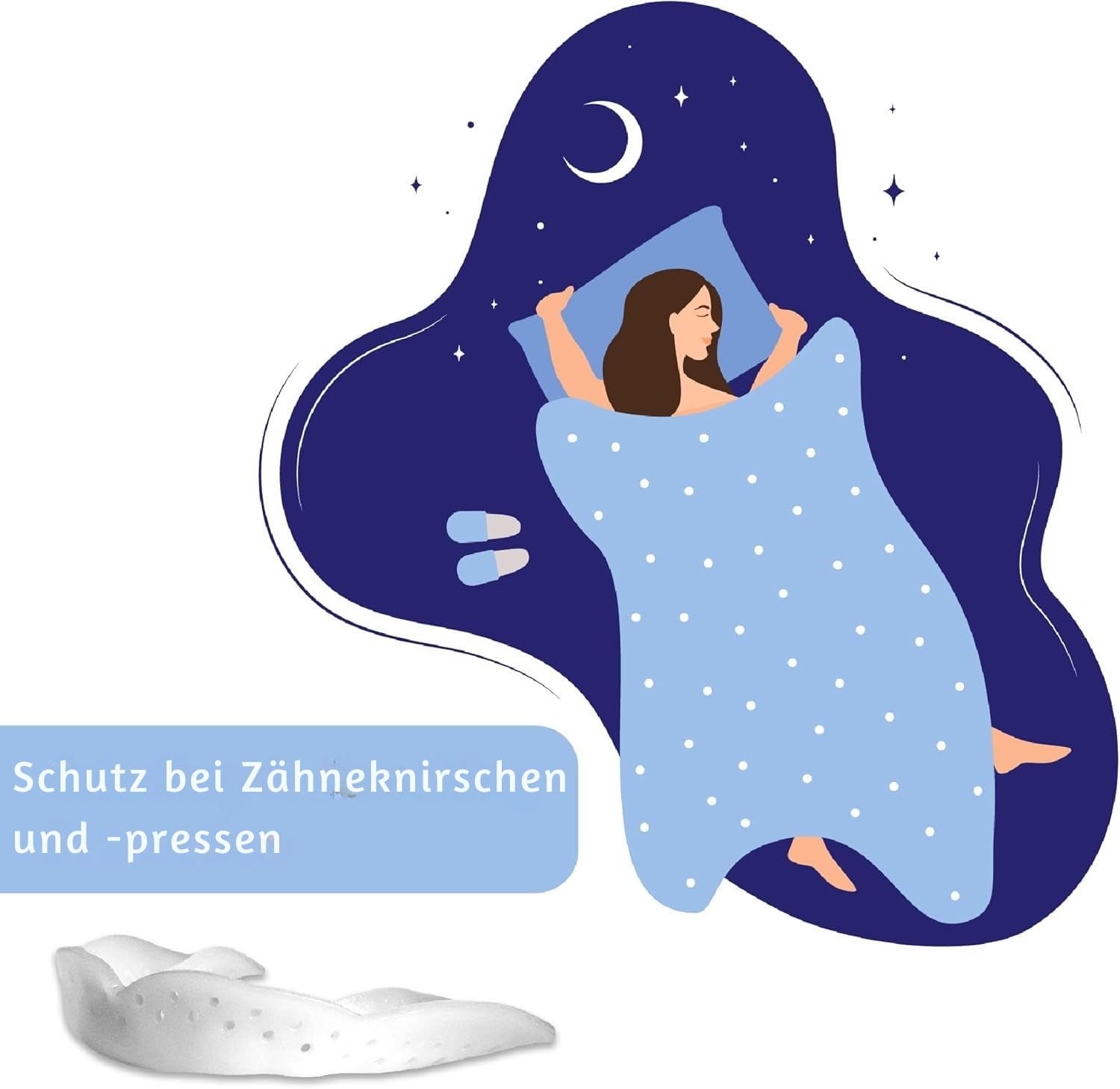 SOVA Aero Aufbissschiene – Knirschschiene gegen Bruxismus – 1,6 mm Zahnschutz – bis zu 20 Mal umformbar – für Erwachsene