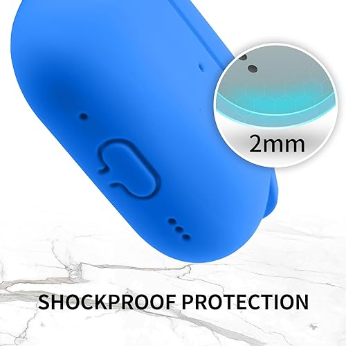 Miniatura 5 de Funda para AirPods ProPro 2 con kit, funda protectora de silicona suave con llavero, color azul oscuro