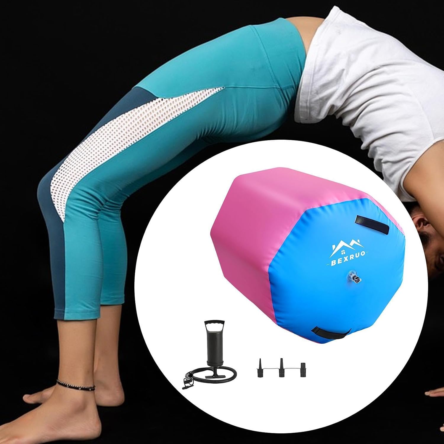 エアローラー体操バレルバック宙返りバックベンドトレーニング器具タンブリングマットバックハンドスプリングホームフィットネス