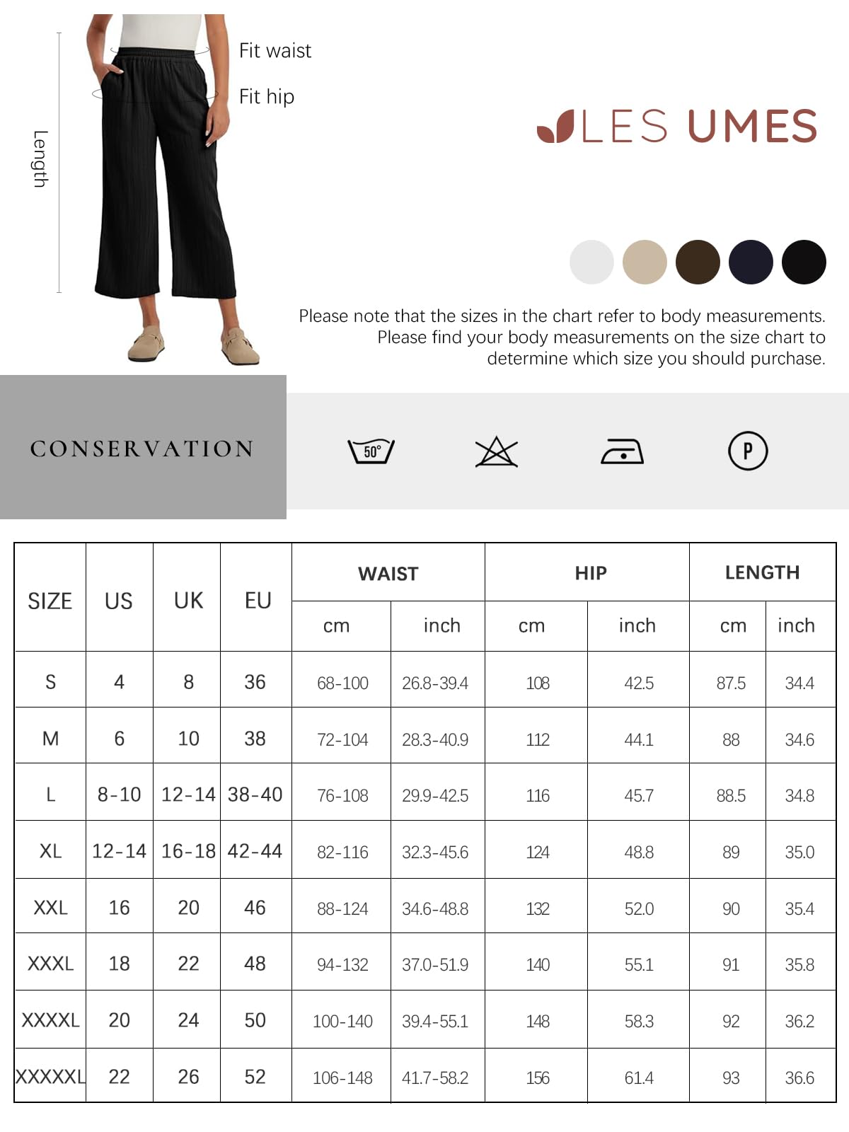 Les umes Pantalon Lin Femme Pantalons Grande Taille Été Casual Elastique Ceinture avec Poches Printemps et Eté Pantalon Fluide