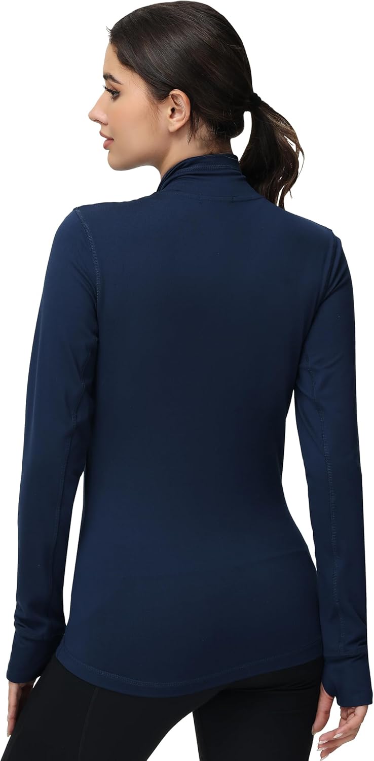 COZZYON Womens Athletic Full Zip Lightweight Yoga Workout Track Sports Zip Up Jacket with Thumb Holes