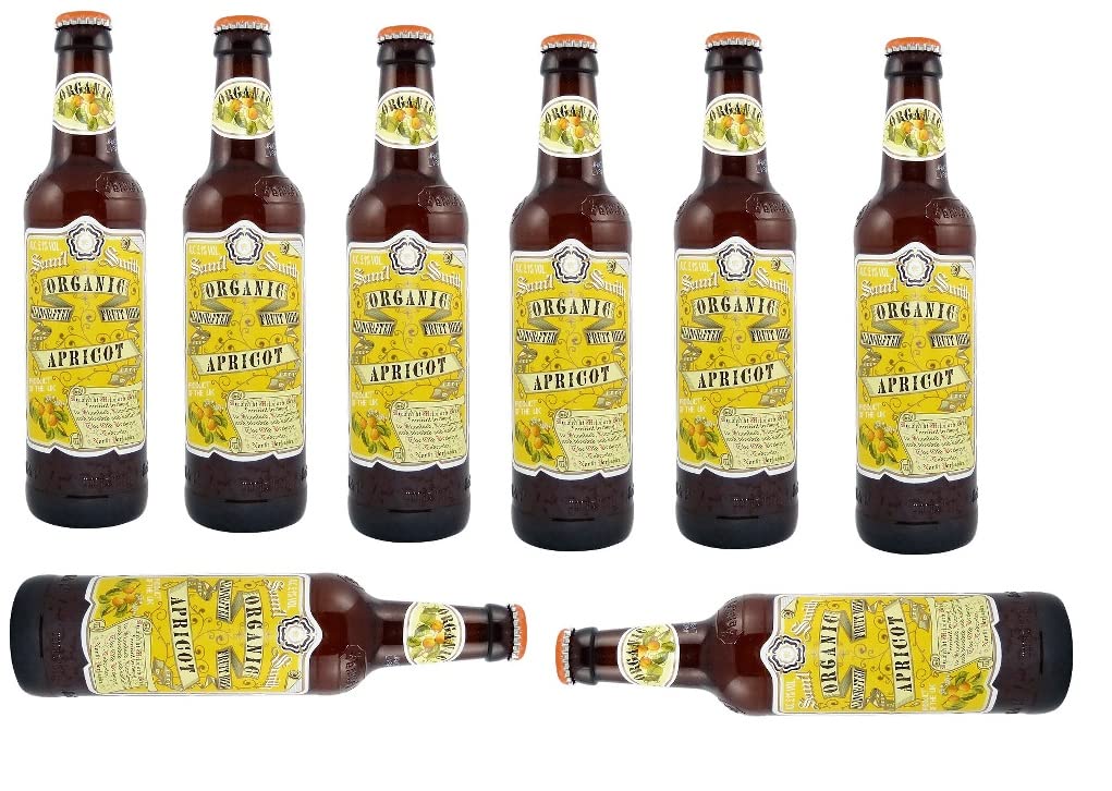 8 Flaschen Samuel Smith Organic Apricot 0,355l Frucht Bier 5,1% Vol. inc. EINWEG Pfand
