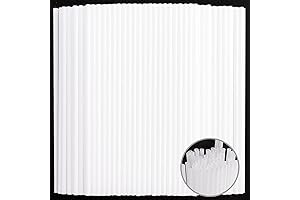 Disposable Drinking Straws, 500 Pcs BPA-Free White Plastic Straws