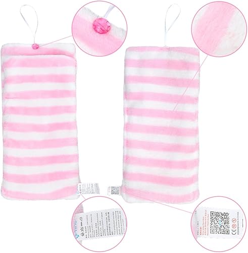 Miniatura 9 de E-TING Saco de dormir hecho a mano para muñeca de niña de 11.5 pulgadas, accesorios de dormitorio (corazón rosa)