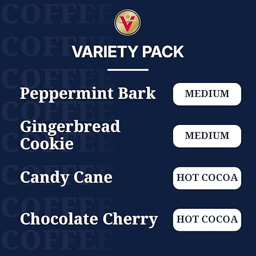 Miniatura 8 de Victor Allen's Coffee Holiday Favorites - Paquete variado de café y cacao caliente, 96 unidades, tazas individuales y cápsulas de café para