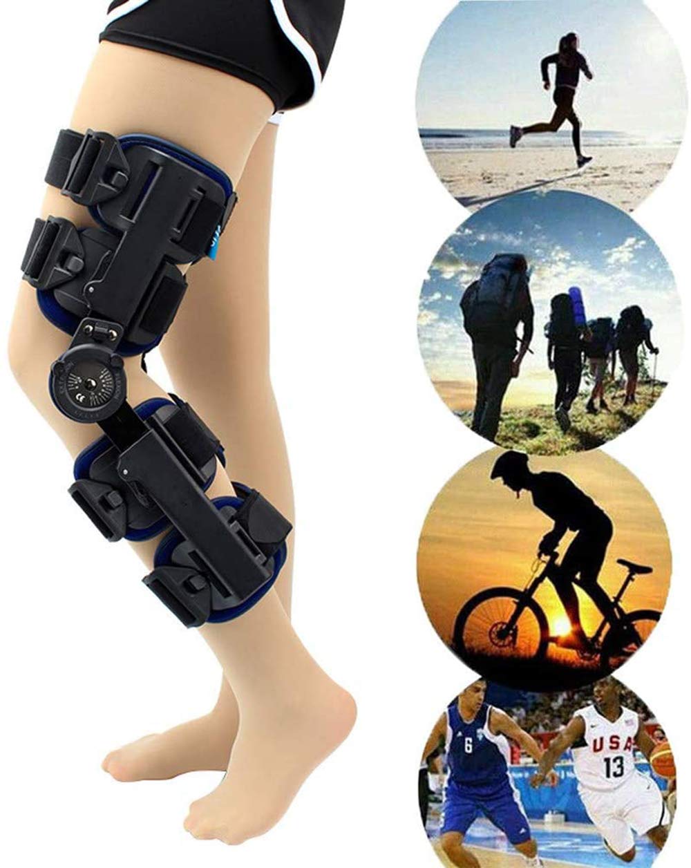 Rodilleras Articuladas, Rodilleras para Osteoartritis, Inmovilizador De Rodilla para Ligamentos Cruzados Anterior Y Posterior, Meniscos Y Lesiones Deportivas, Órtesis De