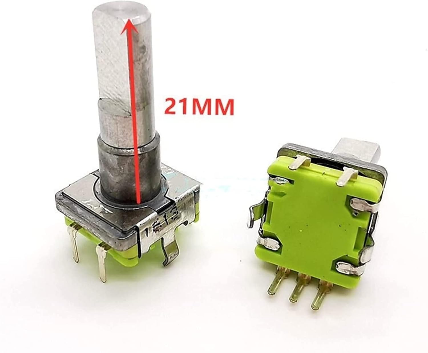 Rotary Encoder 5pcs EC11 Encoder Without Push Button Turn Left or Right Reset Rotary Switch 5pin SMD Half Shaft Handle 21mm