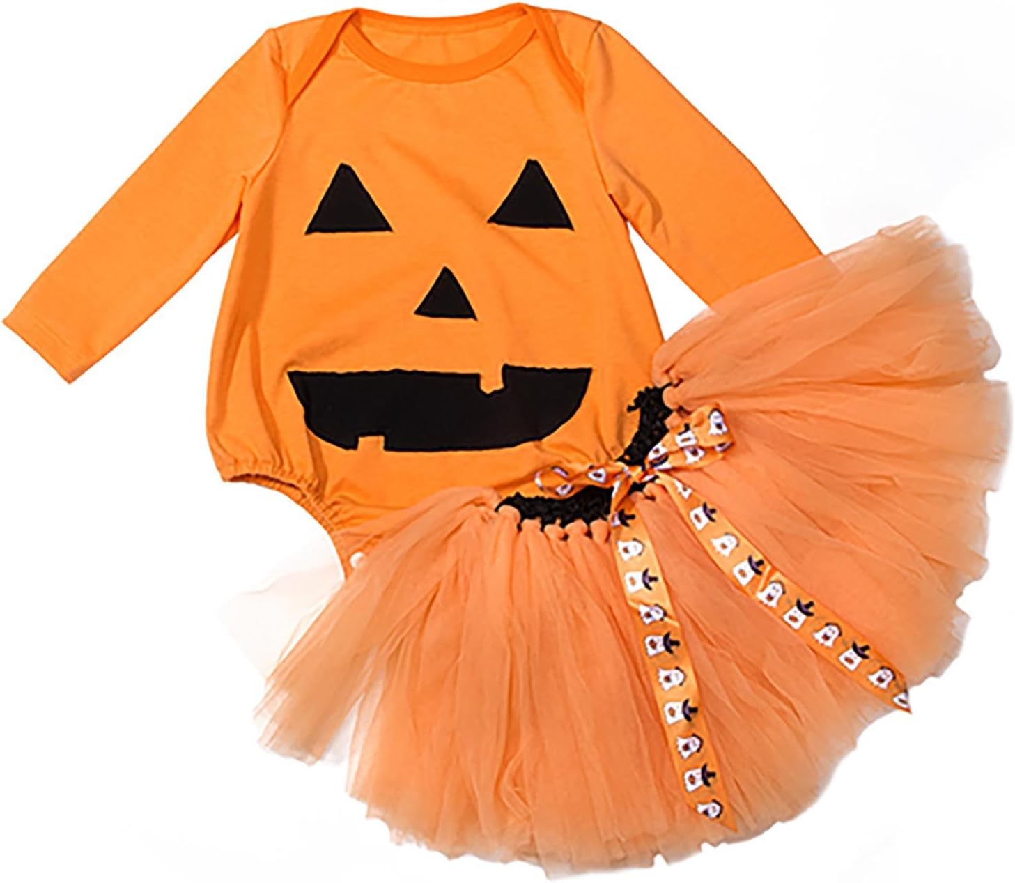 Baby Boy Gift Set Bundle Children’s Halloween Girl Baby Long Sleeved Printed Halley Dress Skirt Set 4 Year
