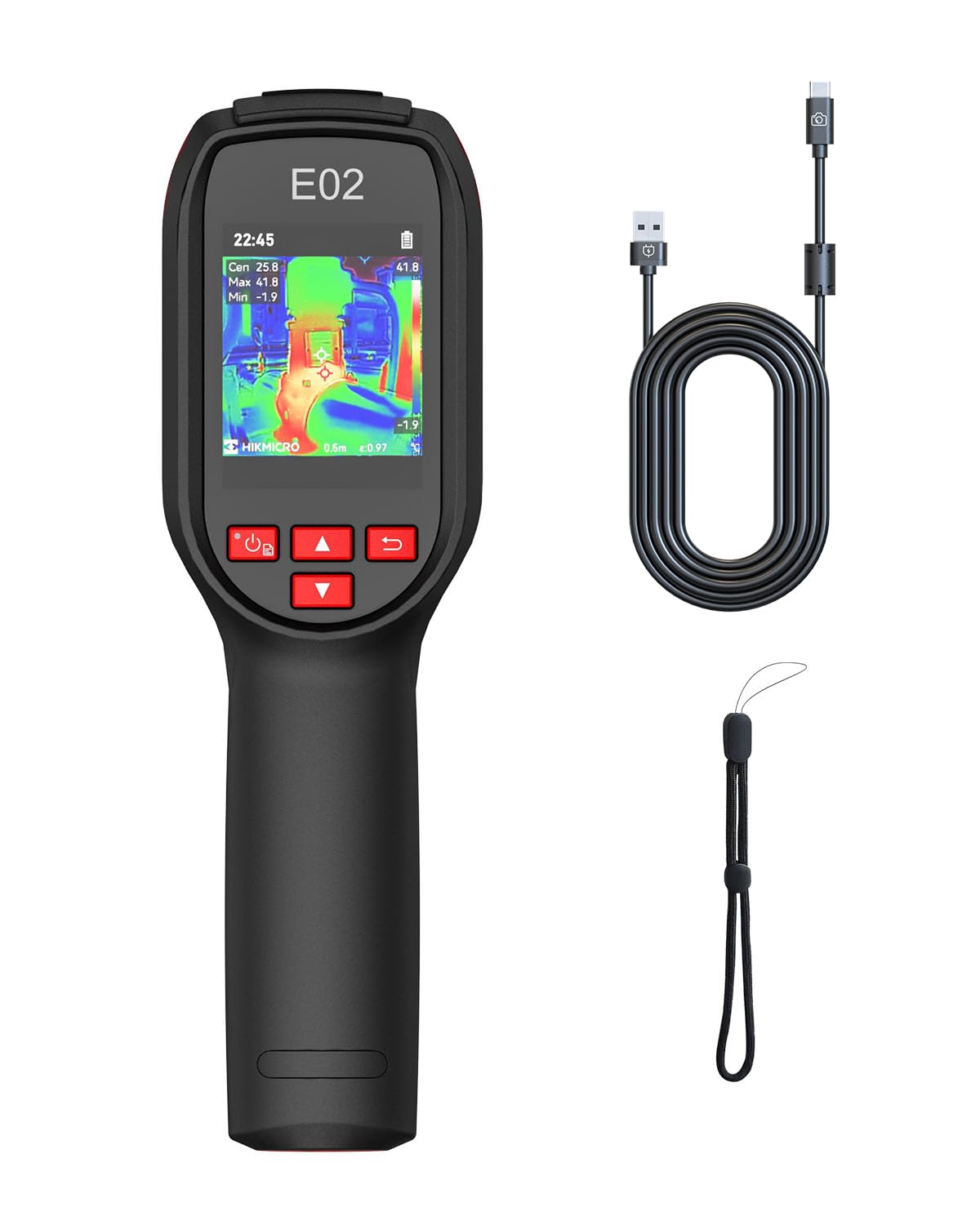 HIKMICRO E02 Caméra Thermique avec Caméra Visuelle, IR 96x96