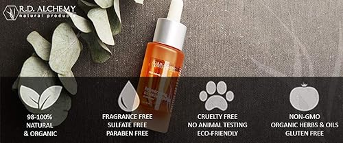 Miniatura 4 de RD Alchemy - Protector solar SPF antienvejecimiento 99% natural, orgánico, óxido de zinc y dióxido de titanio, no nano, SPF ligero no graso para