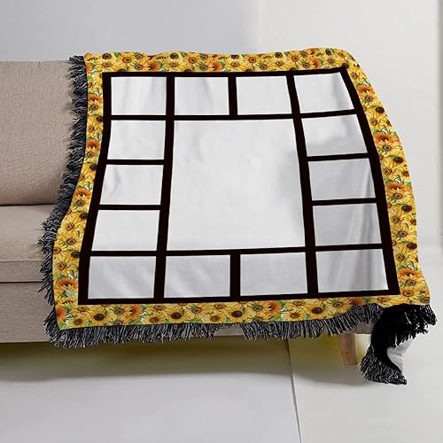 Manta de franela para sublimación, 10.11 ozm, suave, ligera, personalizada, manta de fotos de sublimación personalizada con paneles de 91520