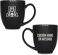 Vista 37 de Rico Industries NCAA Primary - Taza personalizada de 15 onzas, color negro mate, para bebidas calientes o frías Tigres del Estado de Aplastar