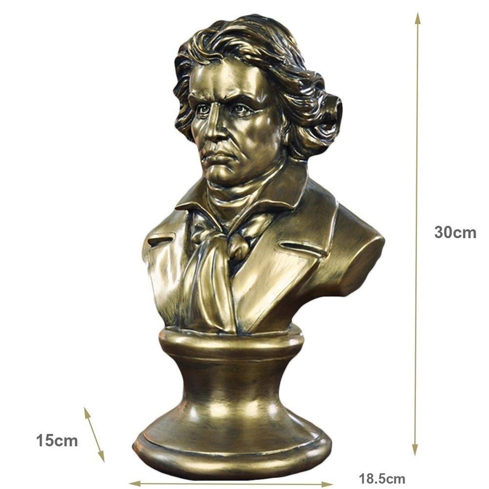 Mini Bustes De Compositeurs Classiques - Lot De 7 Statues En Résine (Beethoven, Mozart, Etc.) - Décoration D'intérieur 6,9 Cm - 7