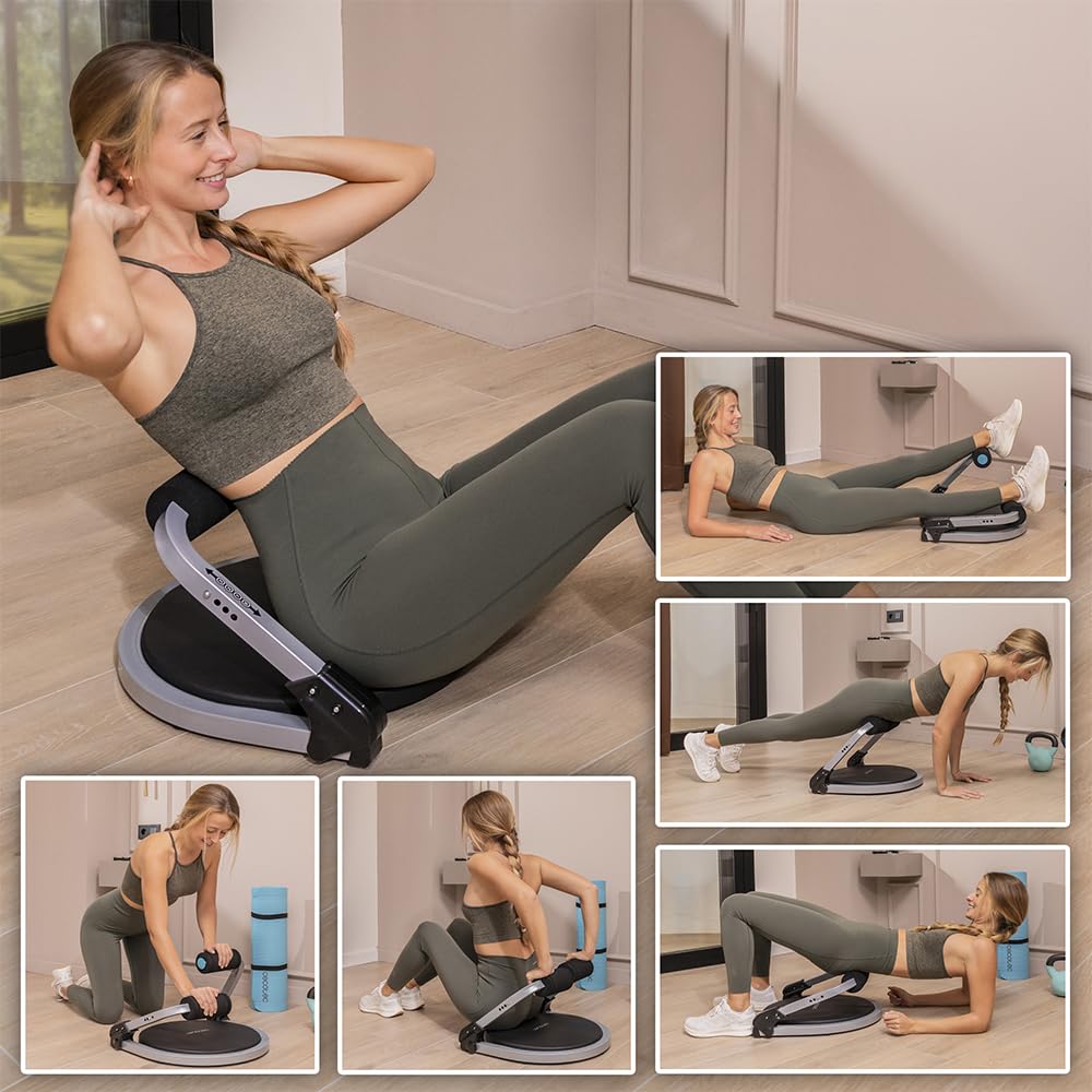 Cecotec Piattaforme di Fitness - Piattaforma Multiesercizi Drumfit MultiTrain 6000. 6 Tipi di Esercizi in 1, Sistema di Rimbalzo Assistito, 4 Livelli di Intensità, Antiscivolo e Resistente, Pieghevole