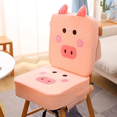 Miniatura 1 de Asiento elevador para niños pequeños para comedor, correas dobles, lavable, portátil, silla gruesa, cojín creciente para bebés y niños (rosa)