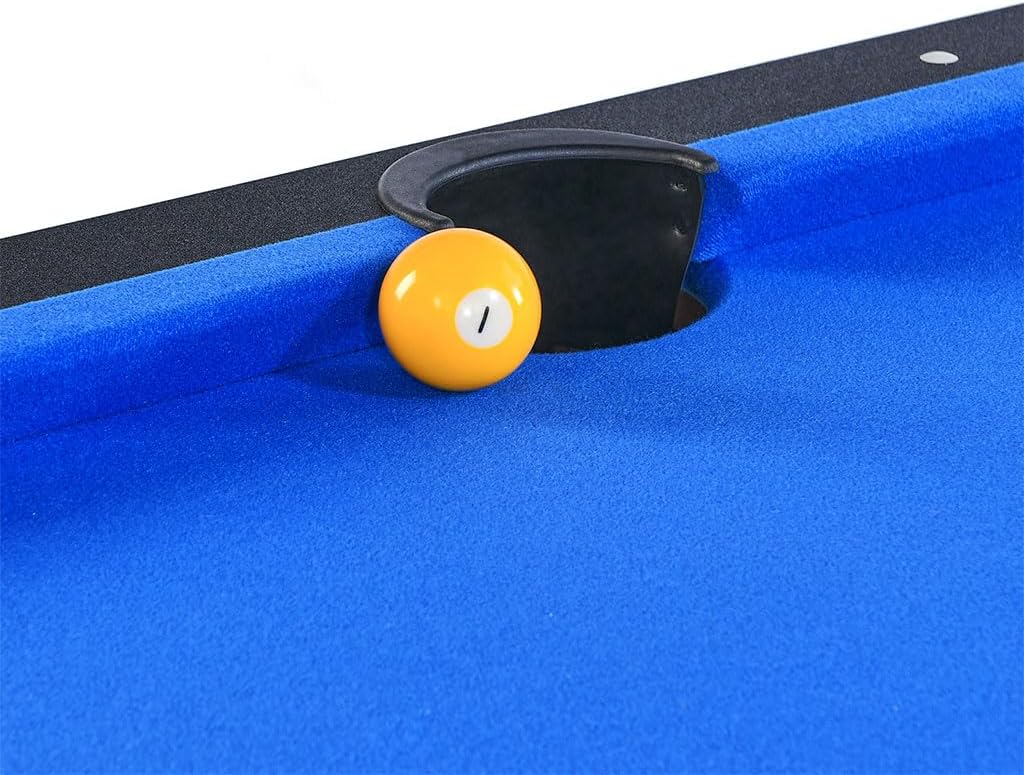 6" Pool Table, Portable Pool Table with Complete Billiard Accessory Sets, Foldable Billiard Game Table Set, with Table Tennis Top, for Family Game Rooms(Blue)
