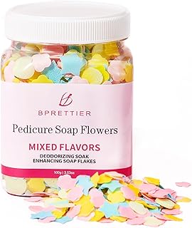 Pedicure Soap Flowers Foot Soak Petals Sheet for Softens Dead Skin Moisturizing Relaxing Spa Feet Birthday Pedi Nail Party (100g)