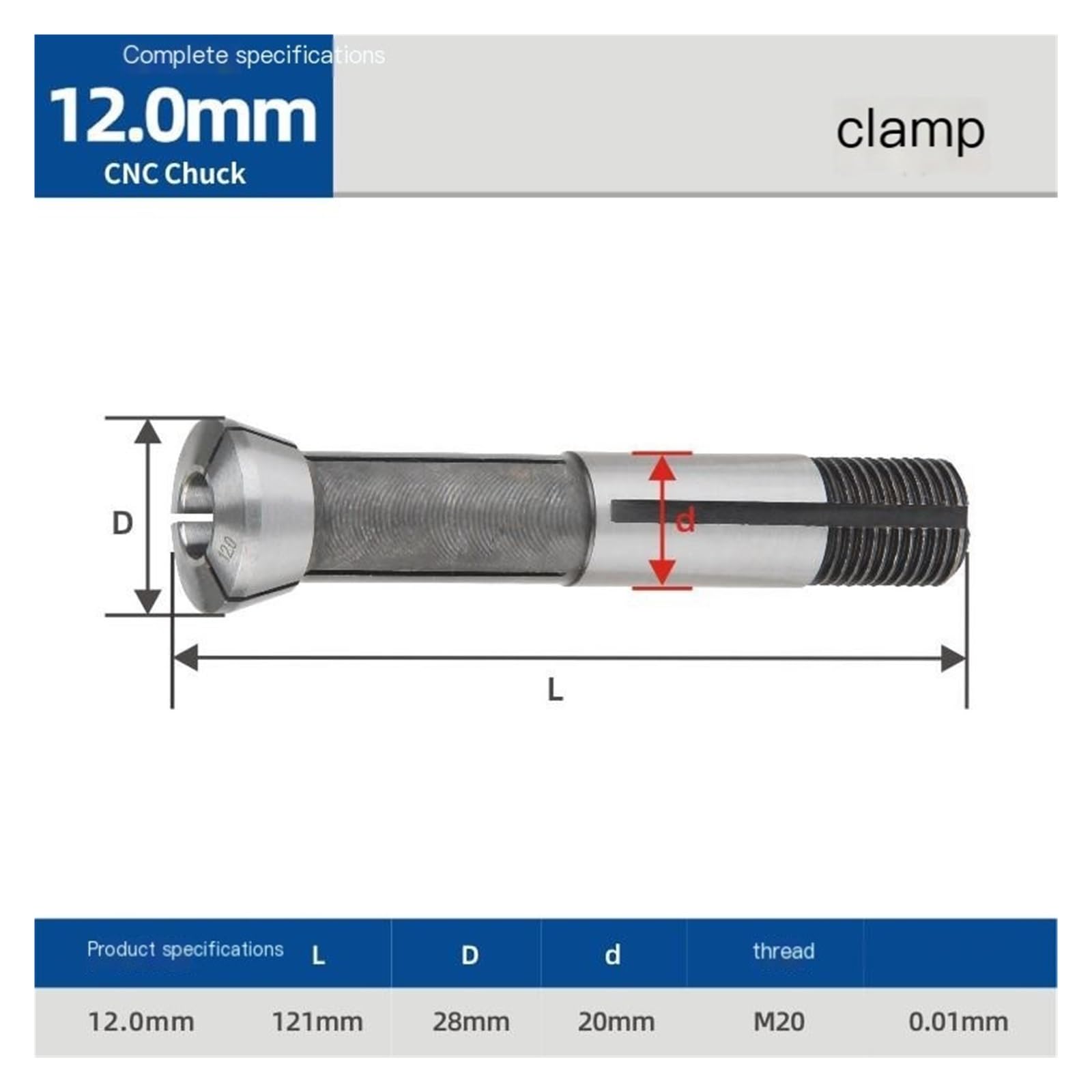 Pince de serrage U2 Pince de fraisage Accessoires de machine(12.0-Chuck)