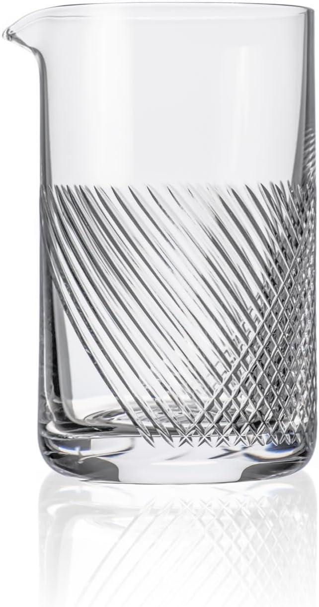 Rolf Glass Bourbon Street Mixing Glass | 600ml Cocktail Mixing Jar or Glass | Lead-Free and Diamond-Wheel Engraved | Designed and Engraved in the USA - Thumbnail 2