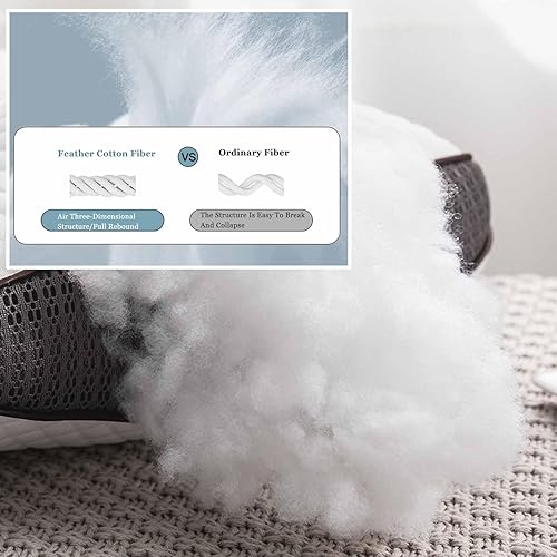 Miniatura 5 de Almohada de plumón de ganso cómoda de apoyo cervical, almohada ortopédica de plumón de ganso para mejorar el sueño, almohada ortopédica de plumón de