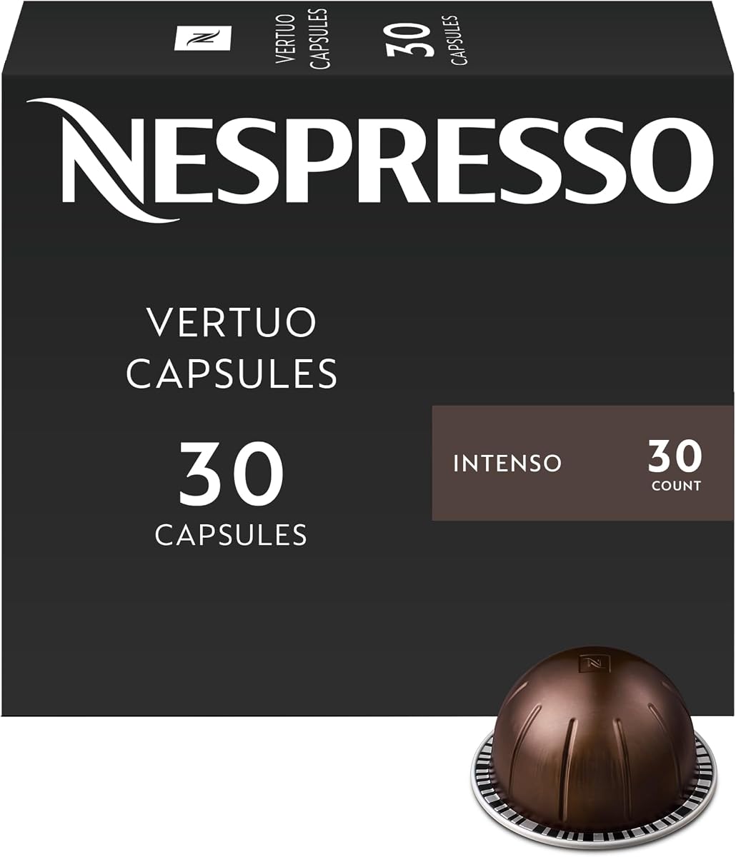 Vertuo, Intenso, tostado oscuro, 30 cápsulas de café | Paquete de cápsulas de 1